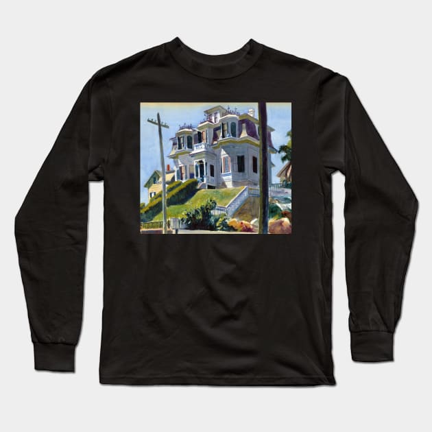 High Resolution Edward Hopper Haskell's House 1924 Long Sleeve T-Shirt by tiokvadrat